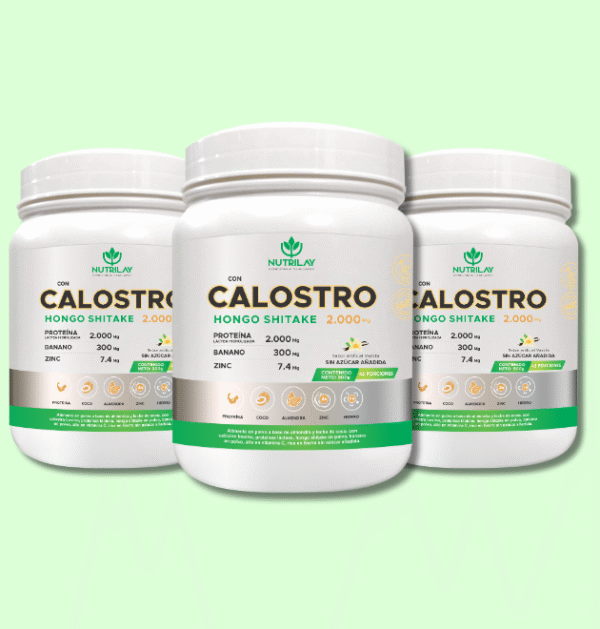 3 cALOSTROS NUTRILAY COMBO x 3 unidades Calostro + Shiitake x 900gr