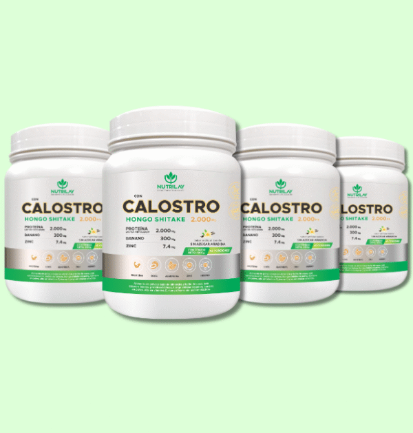 4 CALOSTROS NUTRILAY COMBO x 4 unidades Calostro + Shiitake x 900gr